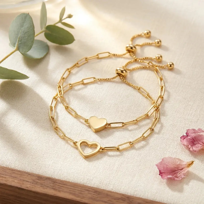 Matching Hearts Bracelet β Mom & Daughter