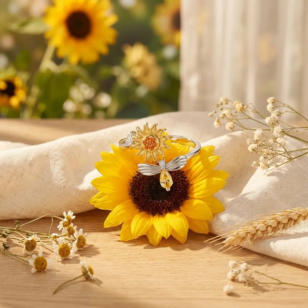 Cubic zirconia petals — sparkles in any light.