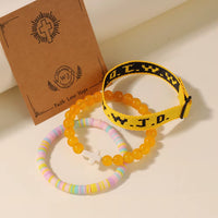 2Pcs/3Pcs/5Pcs What Would Jesus Do Wwjd Bracelets Women Cross Bracelet He Would Love First Pink Elevated Faith Braclet Christian