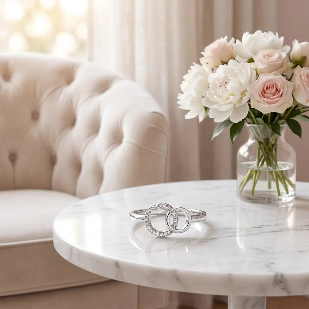 Crystal pavé catches every light.