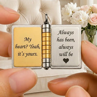 My Love locket final page gold silver My heart it's 
yours Always has been always will be heart symbol